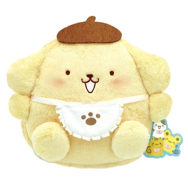 Sanrio 三麗鷗 布丁狗 絨毛造型化妝包 圍兜兜 (30週年系列)