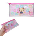 Sanrio 三麗鷗 PVC扁平拉鍊筆袋 (曬黑扶桑花款) Kitty 美樂蒂 酷洛米 大耳狗_1 Sanrio 三麗鷗 PVC扁平拉鍊筆袋 (曬黑扶桑花款) Kitty 美樂蒂 酷洛米 大耳狗_1