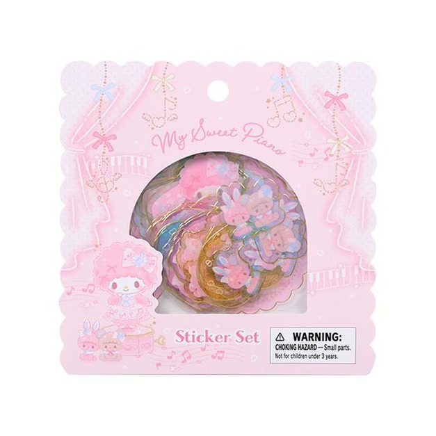 ▲新品特價【預購】Sanrio三麗鷗 Piano 造型貼紙組 35枚入 (生日鋼琴音樂會)