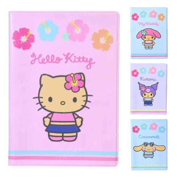 Sanrio 三麗鷗 多功能護照套 (曬黑扶桑花款) Kitty 美樂蒂 酷洛米 大耳狗
