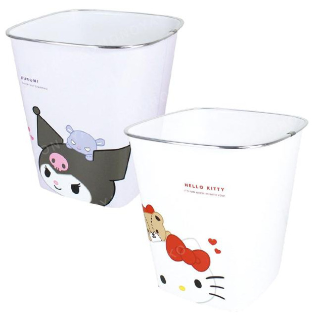 Sanrio 三麗鷗 方形無蓋垃圾桶 (小小朋友款) Kitty 酷洛米 Sanrio 三麗鷗 方形無蓋垃圾桶 (小小朋友款) Kitty 酷洛米