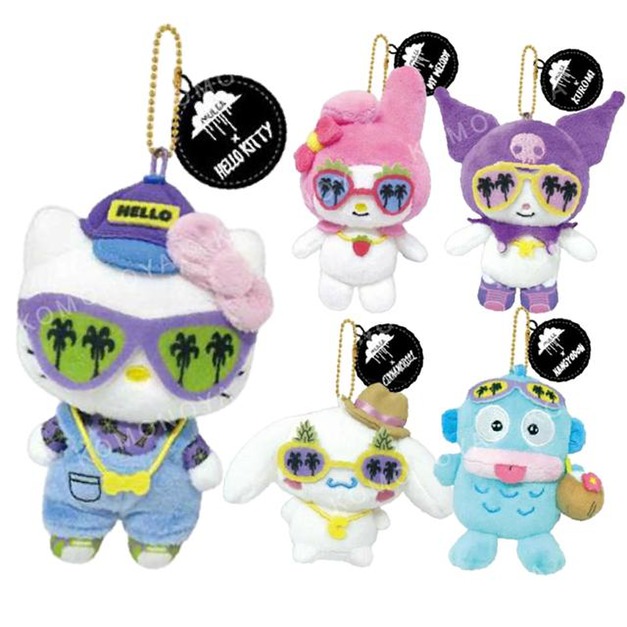 Sanrio 三麗鷗 x MULGA 絨毛玩偶吊飾 (嘻哈款) Kitty 酷洛米 大耳狗 漢頓