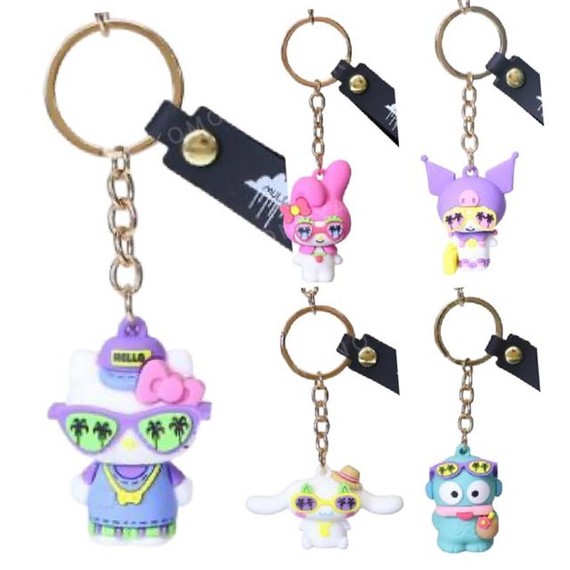 Sanrio 三麗鷗 x MULGA 造型公仔鑰匙圈 (嘻哈款) Kitty 酷洛米 大耳狗 漢頓