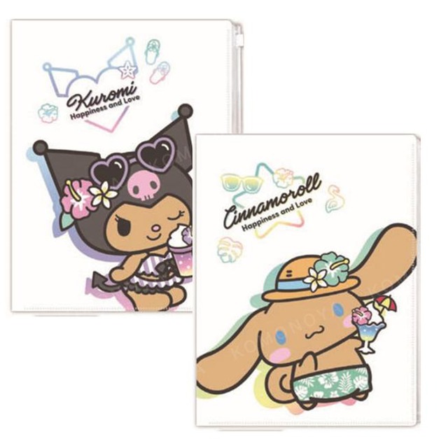Sanrio 三麗鷗 A4 6+1多功能資料夾 (曬黑泳衣款) 酷洛米 大耳狗