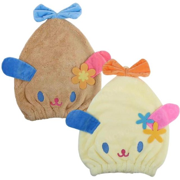 Sanrio 三麗鷗 花小兔 絨毛造型吸水髮帽 (烤焦花花系列)
