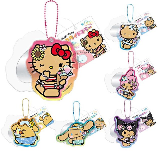 Sanrio 三麗鷗 壓克力造型鏡吊飾 (曬黑泳衣款) Kitty 酷洛米 大耳狗 美樂蒂