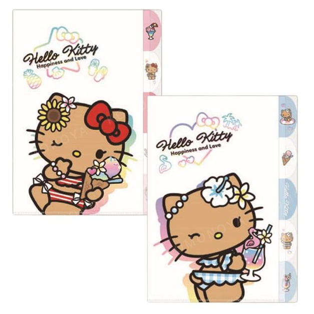 Sanrio 三麗鷗 Hello Kitty A4 5層分類資料夾 (曬黑泳衣款)