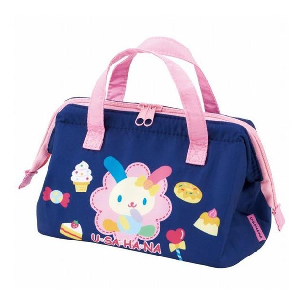 Sanrio 三麗鷗 花小兔 硬式支架保冷便當袋 KGA1 (深藍甜點款)