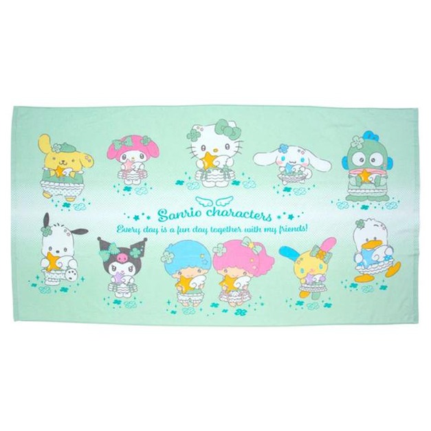 ▲新品特價【預購】Sanrio三麗鷗 大集合 純棉浴巾 150x80cm (角色大賞 希望の翅膀)