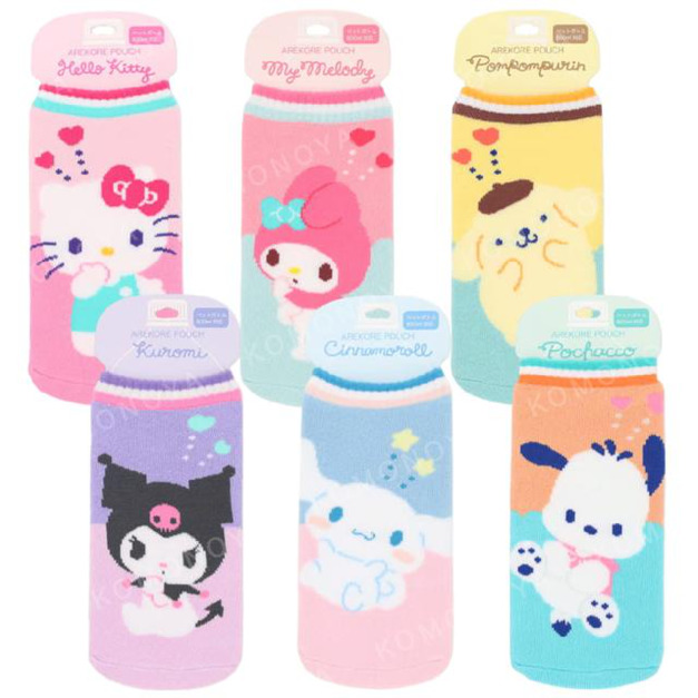 Sanrio 三麗鷗 針織收納套 (動作款) Kitty 布丁狗 大耳狗 怕洽狗 Sanrio 三麗鷗 針織收納套 (動作款) Kitty 布丁狗 大耳狗 怕洽狗