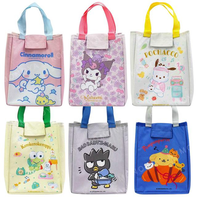 Sanrio 三麗鷗 保冷手提便當袋 布丁狗 大耳狗 酷洛米 大眼蛙 Sanrio 三麗鷗 保冷手提便當袋 布丁狗 大耳狗 酷洛米 大眼蛙