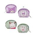 Sanrio 三麗鷗 皮質貝殼零錢包 (格紋款) Kitty 布丁狗 大耳狗 酷洛米_3 Sanrio 三麗鷗 皮質貝殼零錢包 (格紋款) Kitty 布丁狗 大耳狗 酷洛米_3