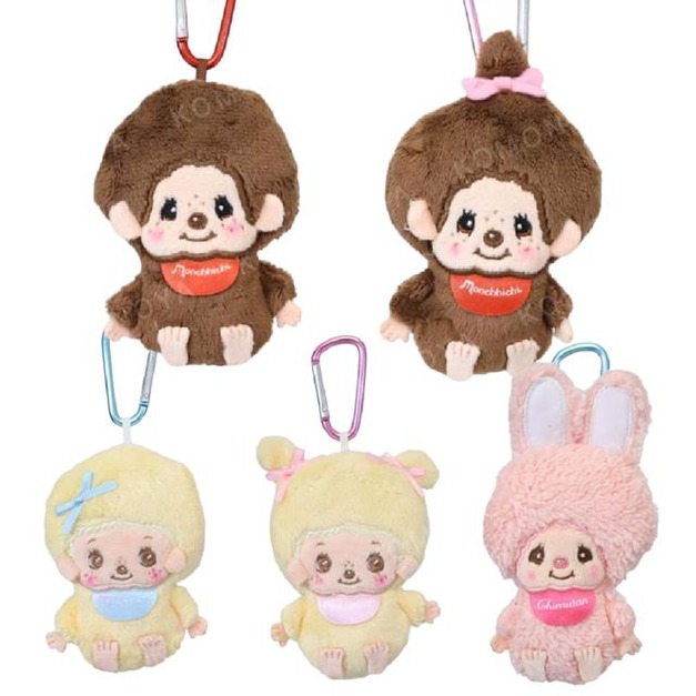 Monchhichi 絨毛玩偶零錢包吊飾 (全身款)