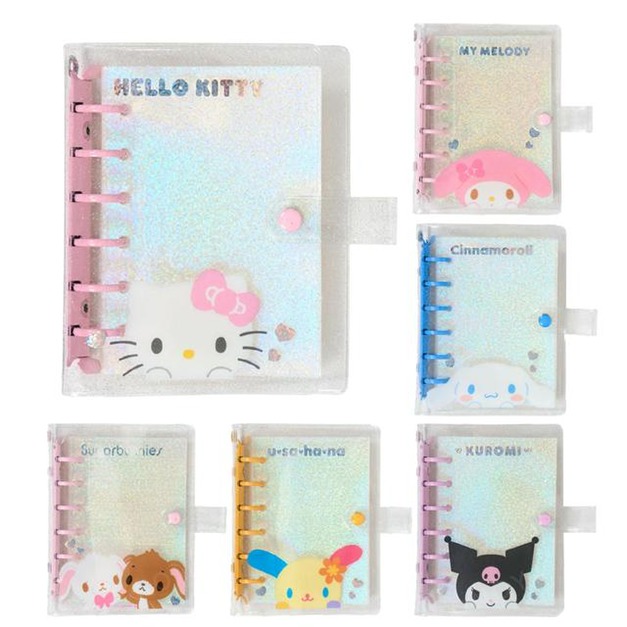 Sanrio 三麗鷗 PVC 6孔夾活頁貼紙簿 (探頭款) Kitty 美樂蒂 大耳狗 蜜糖邦尼