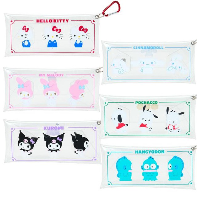 Sanrio 三麗鷗 PVC扣式收納包附扣環 L (經典動作款) Kitty 布丁狗 美樂蒂 漢頓