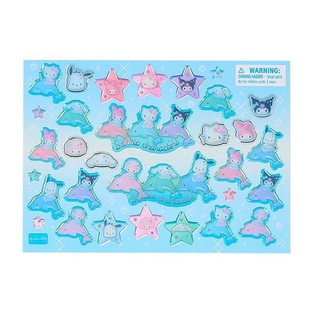 ▲新品特價【預購】Sanrio 三麗鷗 大集合 造型貼紙組 (blingbling海豚系列)