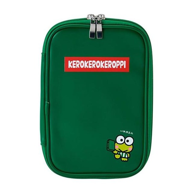 ▲新品特價 Sanrio 三麗鷗 大眼蛙 全開式皮質收納包 (每天都要Keroppi)