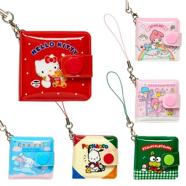 ▲新品特價 Sanrio 三麗鷗 大集合 迷你塑膠皮夾鏡子吊飾 全套盲盒6入組 (迷你302商店)