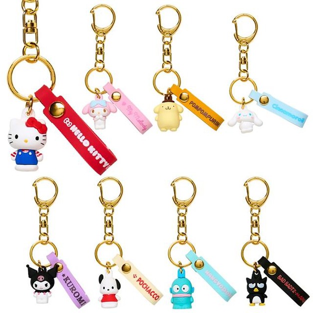 ▲新品特價 Sanrio 三麗鷗 大集合 迷你矽膠造型鑰匙圈 全套盲盒8入組 (迷你302商店)