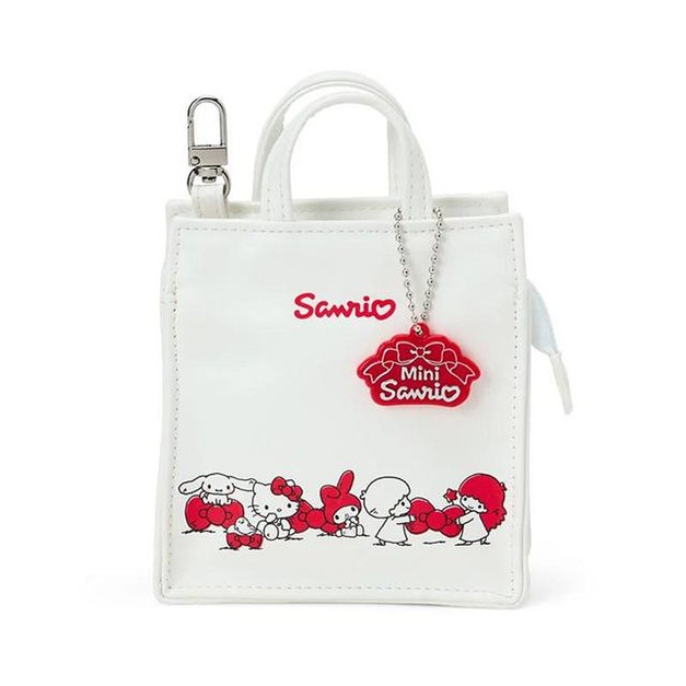 ▲新品特價【預購】Sanrio 三麗鷗 大集合 皮質迷你手提袋掛飾 (紅白款 迷你302商店)