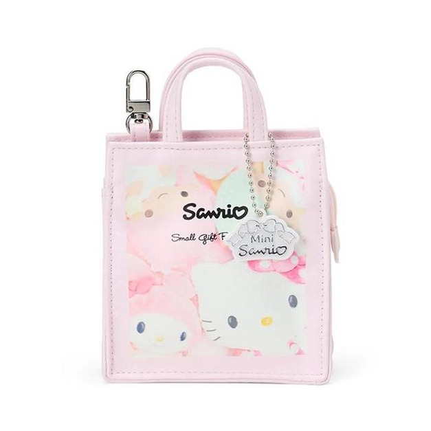 ▲新品特價【預購】Sanrio 三麗鷗 大集合 皮質迷你手提袋掛飾 (粉款 迷你302商店)
