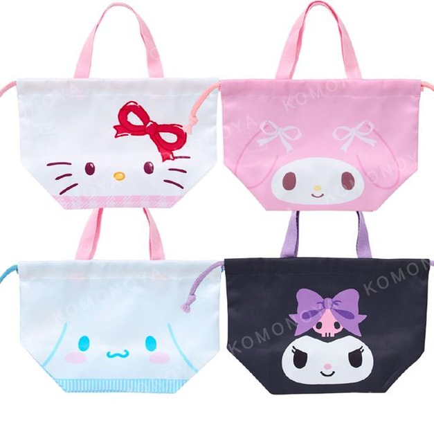Sanrio 三麗鷗 手提束口便當袋 (2026新生活) Kitty 美樂蒂 大耳狗 酷洛米