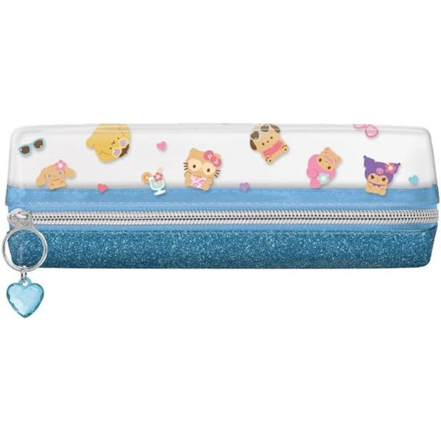 Sanrio 三麗鷗 大集合 PVC拉鍊筆袋 (曬黑款)