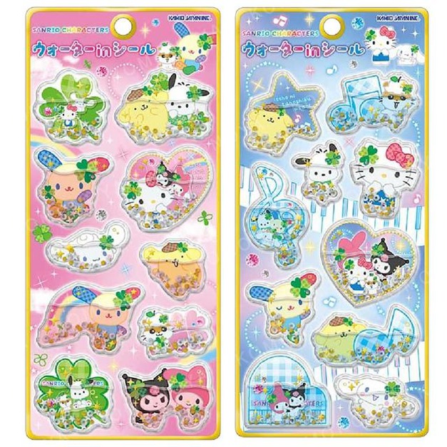 Sanrio 三麗鷗 大集合 流沙造型貼紙組 (幸運草款)