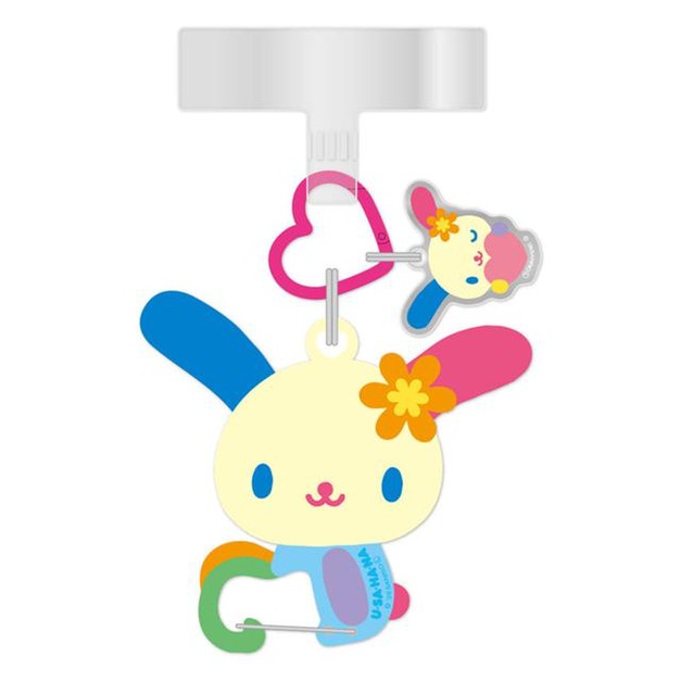 Sanrio 三麗鷗 花小兔 造型手機扣環附掛片 (側坐款)