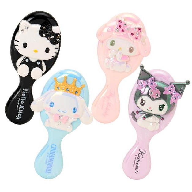 【現貨+預購】Sanrio 三麗鷗 造型手拿梳 (水鑽款) Kitty 美樂蒂 大耳狗 酷洛米