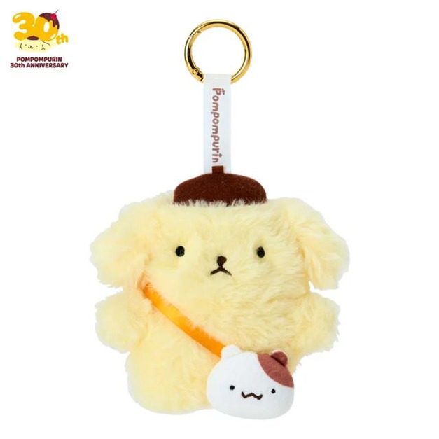 ▲新品特價 Sanrio 三麗鷗 布丁狗 絨毛玩偶隨身鏡吊飾 (30週年懷舊布丁系列)