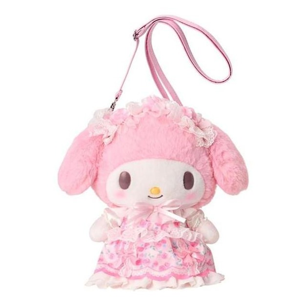 Sanrio 三麗鷗 美樂蒂 絨毛玩偶斜背包 (童話午茶派對)