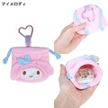 Sanrio 三麗鷗 迷你絨毛造型束口袋附扣環 (大臉款) Kitty 布丁狗 大耳狗 花小兔_5 Sanrio 三麗鷗 迷你絨毛造型束口袋附扣環 (大臉款) Kitty 布丁狗 大耳狗 花小兔_5