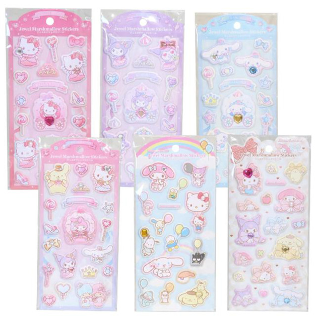 Sanrio 三麗鷗 立體造型貼紙組 (寶石款) Kitty 大耳狗 酷洛米 Sanrio 三麗鷗 立體造型貼紙組 (寶石款) Kitty 大耳狗 酷洛米