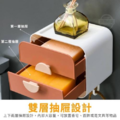 -萬用壁掛雙層抽屜置物盒-橘紅_1 -萬用壁掛雙層抽屜置物盒-橘紅_1