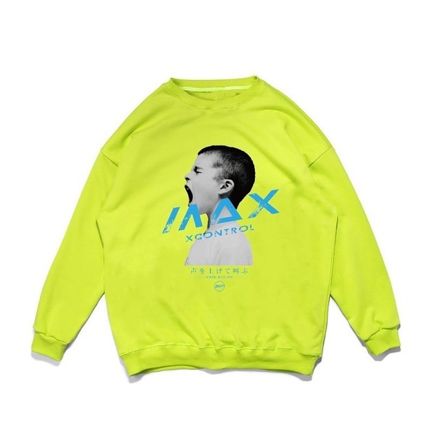 XCMAX 吶喊男孩大學T - 螢光綠/黑/紫 XCMAX 吶喊男孩大學T - 螢光綠/黑/紫