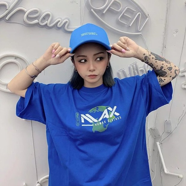 XCTRL 文字包邊彎帽-黑/橘/藍 XCTRL 文字包邊彎帽-黑/橘/藍