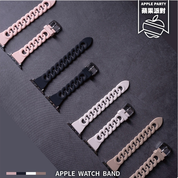 相連圈圈矽膠錶帶 Apple watch錶帶 Ultra SE S8 S7 S6 S5 S4 相連圈圈矽膠錶帶 Apple watch錶帶 Ultra SE S8 S7 S6 S5 S4