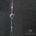 |復古鑲邊-紫水晶手鍊|原創手作 天然石 純銀 鈦鋼手鍊_5 |復古鑲邊-紫水晶手鍊|原創手作 天然石 純銀 鈦鋼手鍊_5
