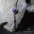 |復古鑲邊-紫水晶手鍊|原創手作 天然石 純銀 鈦鋼手鍊 |復古鑲邊-紫水晶手鍊|原創手作 天然石 純銀 鈦鋼手鍊