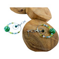 琉璃珠系列耳環-Glass Beads Earrings 綠色月牙、孔雀之珠_1 琉璃珠系列耳環-Glass Beads Earrings 綠色月牙、孔雀之珠_1