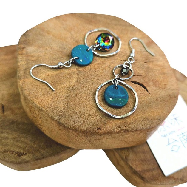 【軟陶耳環】Polymer Clay Earrings 極光系列 ~不對稱款 【軟陶耳環】Polymer Clay Earrings 極光系列 ~不對稱款