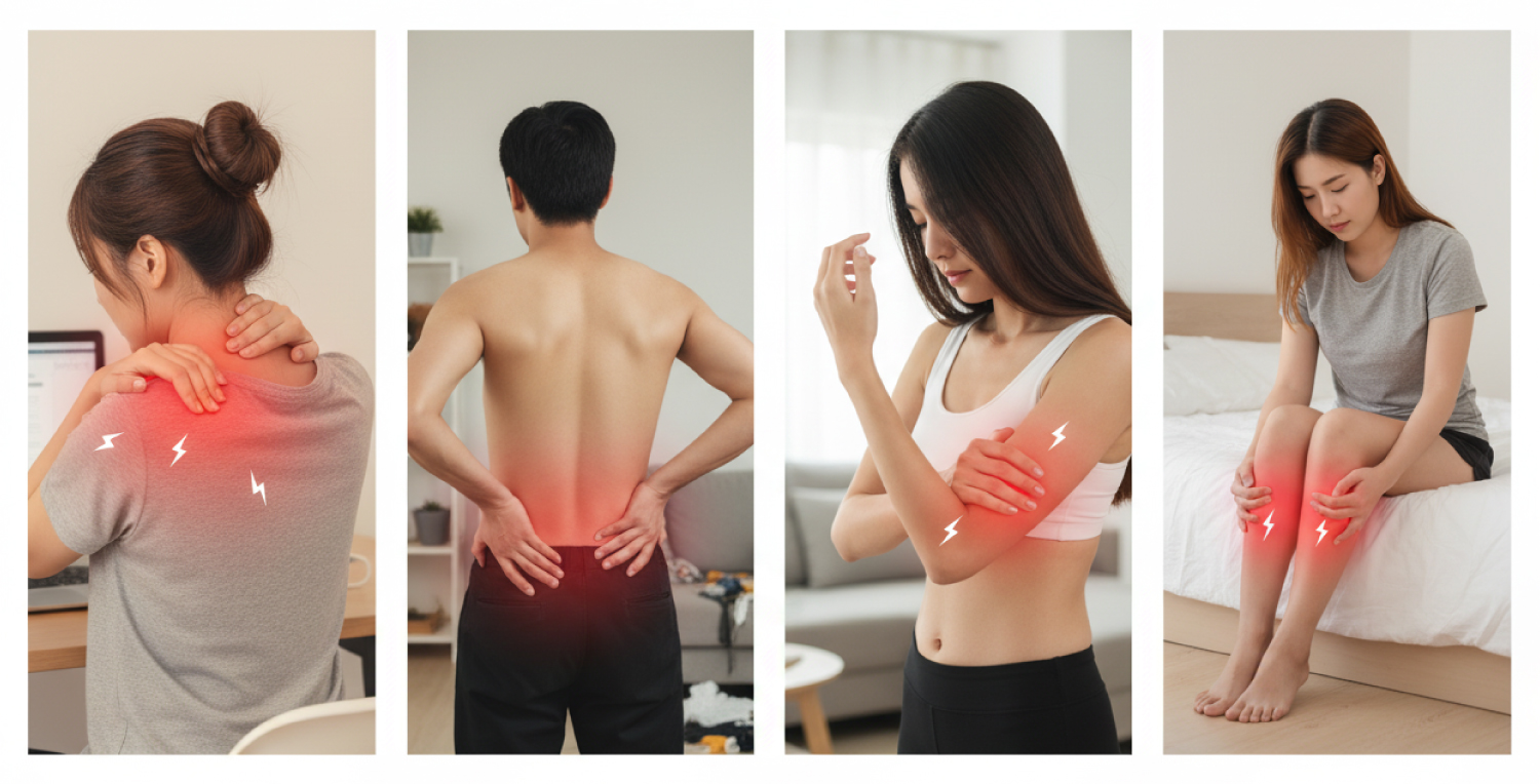 全身酸痛示意圖