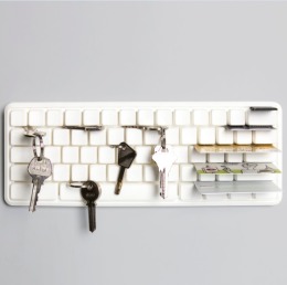 鍵盤壁掛鑰匙收納架-白 鍵盤壁掛鑰匙收納架-白
