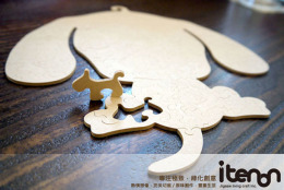 【itenon】木質動物拼圖-狗寶貝 【itenon】木質動物拼圖-狗寶貝