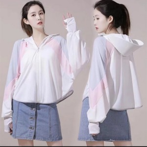 冰絲拼色防曬外套 冰絲拼色防曬外套