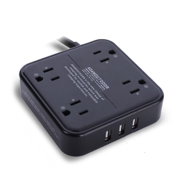 4座3埠USB延長線-黑色1.8M