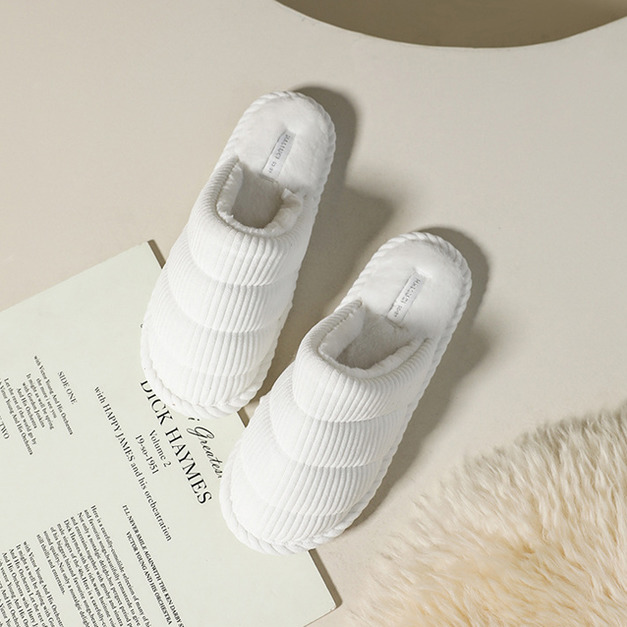 羅紋拖-白色(36-37)