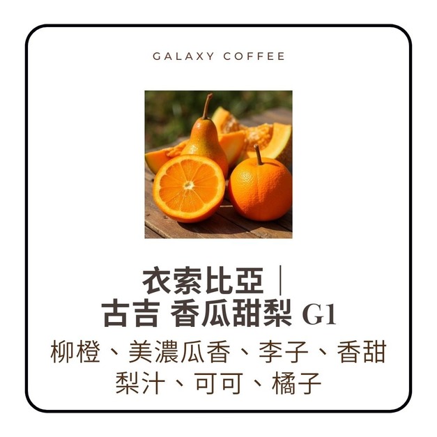 【淺焙】衣索比亞|古吉 香瓜甜梨 G1|日曬 【淺焙】衣索比亞|古吉 香瓜甜梨 G1|日曬