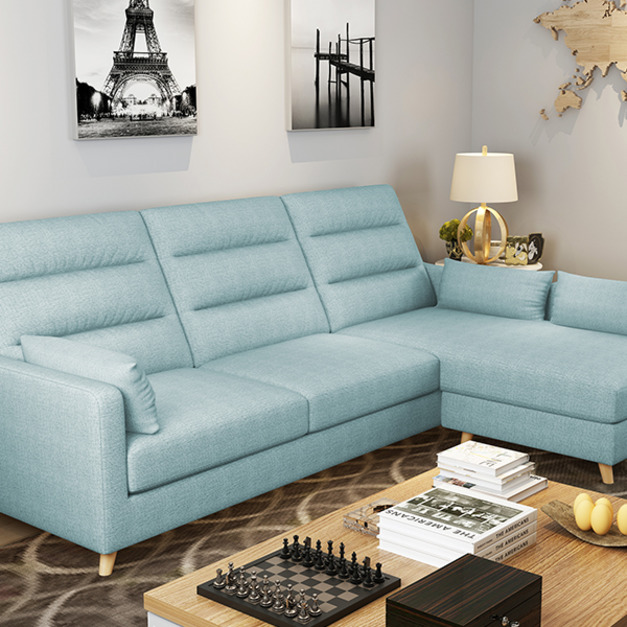 法閣L型貓抓皮沙發-冰川藍 法閣L型貓抓皮沙發-冰川藍